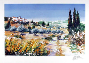 French Landscape 8 Lithograph | Ella Fort,{{product.type}}
