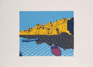 French Landscape on River Screenprint | Biagio Civale,{{product.type}}