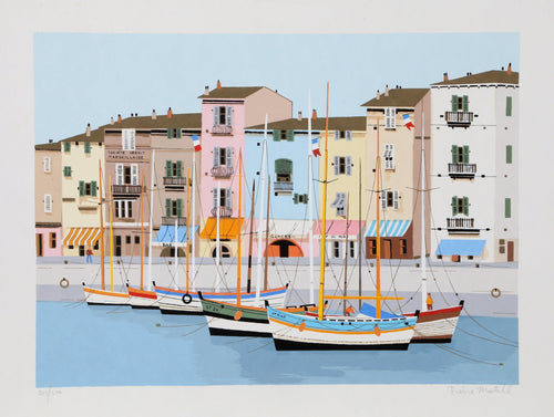 French Seaside Village 2 Screenprint | Pierre Montell,{{product.type}}