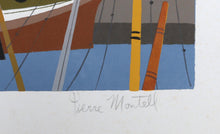 French Seaside Village Screenprint | Pierre Montell,{{product.type}}