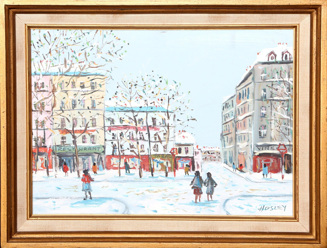 French Street in Winter Oil | Truxton Hosley,{{product.type}}