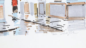 French Town 1 Watercolor | Paul Ducasse,{{product.type}}