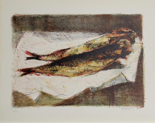 Fresh Fish Lithograph | Renzo Vespignani,{{product.type}}