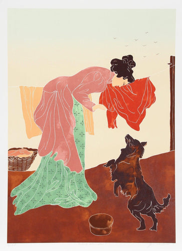 Friendly Interruption Lithograph | Gina Lombardi Bratter,{{product.type}}