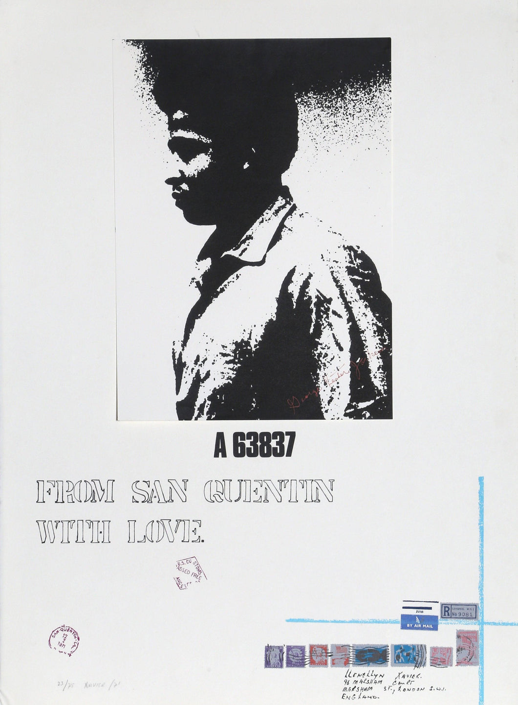 From San Quentin with Love Screenprint | Llewellyn Xavier,{{product.type}}
