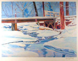 Frozen Stream 7 Lithograph | John M. Healy,{{product.type}}