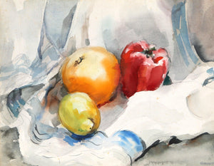 Fruit Still Life (P5.22) Watercolor | Eve Nethercott,{{product.type}}