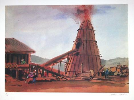 Furnace Lithograph | Arthur Seiden,{{product.type}}