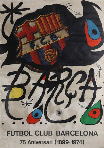 Futbol Club Barcelona Lithograph | Joan Miro,{{product.type}}