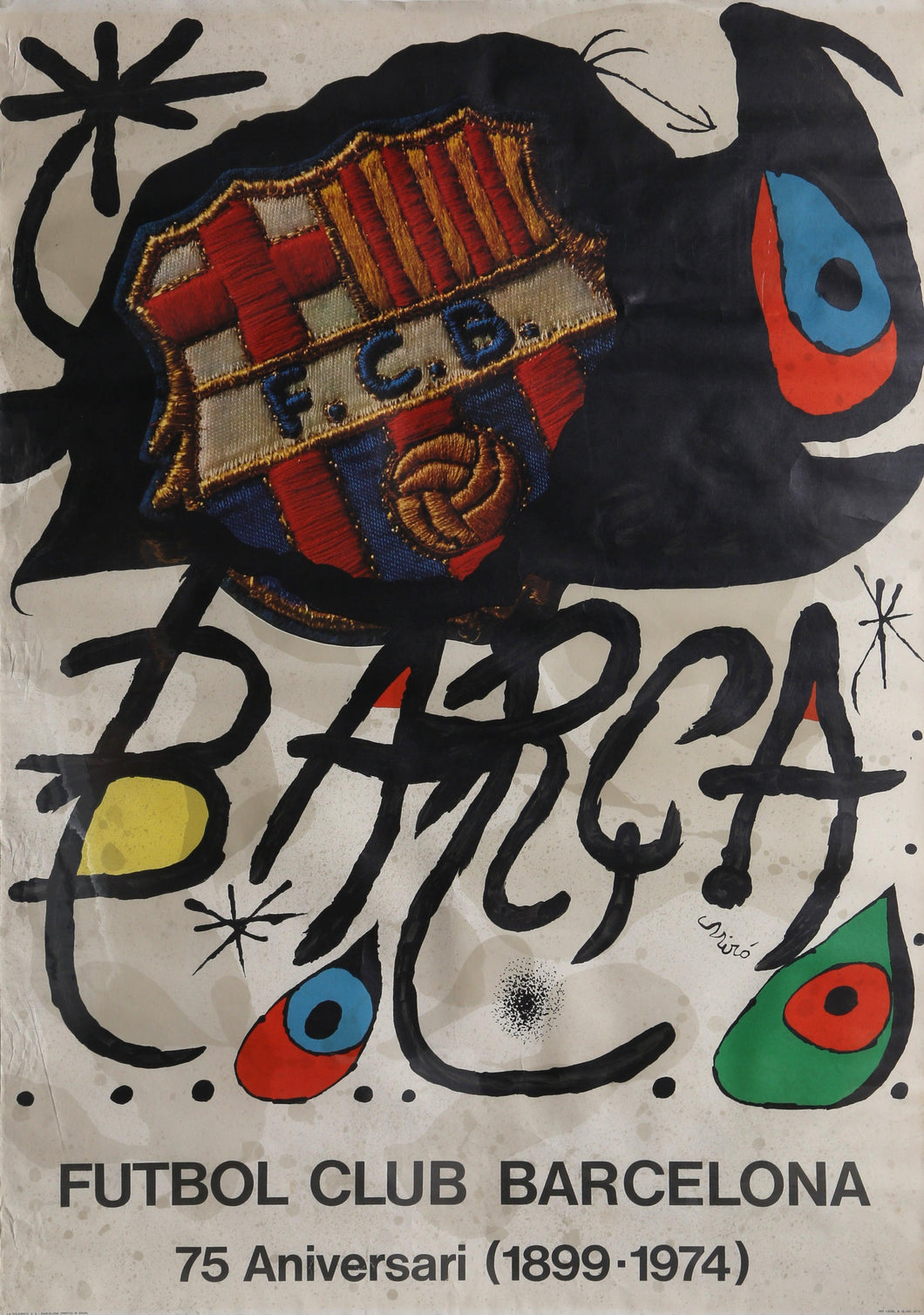 Futbol Club Barcelona Lithograph | Joan Miro,{{product.type}}