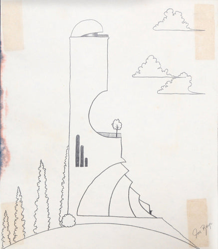 Futuristic Silo Home Pencil | Jon Robyn,{{product.type}}