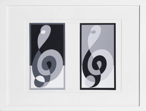 G-Clef Variation - P1, F16, I2 Screenprint | Josef Albers,{{product.type}}