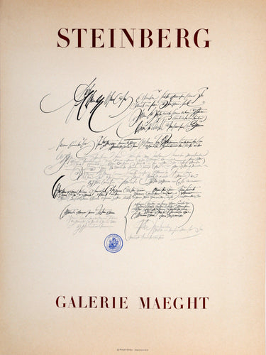 Galerie Maeght Poster | Saul Steinberg,{{product.type}}