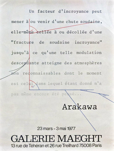 Galerie Maeght Poster | Shusaku Arakawa,{{product.type}}