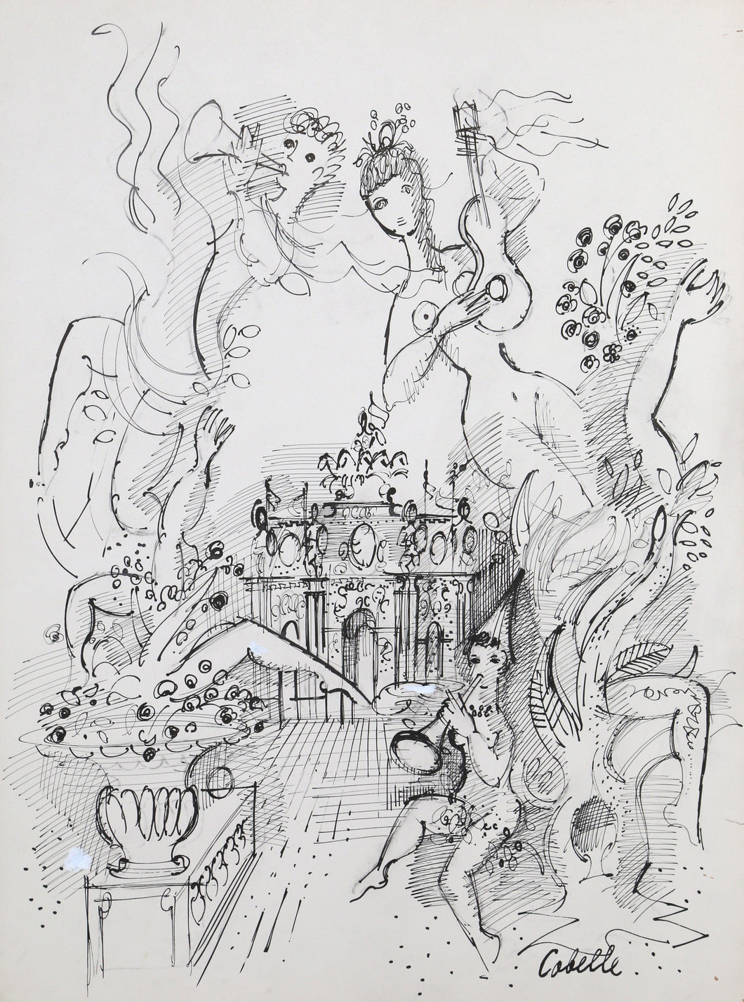 Garden Celebration with Nude Band 2 Ink | Charles Cobelle,{{product.type}}