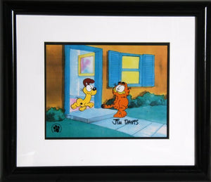 Garfield and Odie Walking out of the House Comic Book / Animation | Jim Davis,{{product.type}}