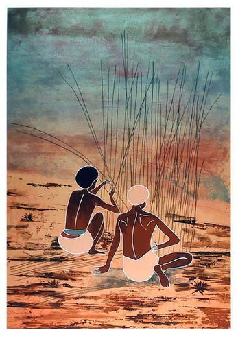Gathering Cane Lithograph | Gina Lombardi Bratter,{{product.type}}