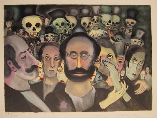 Gathering of Sad Clowns Lithograph | Marcel Marceau,{{product.type}}