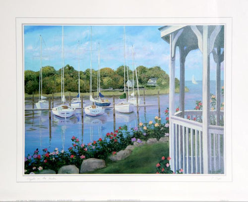 Gazebo on the Harbor Poster | Carol Saxe,{{product.type}}