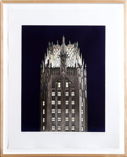 General Electric Building (Blue) Etching | Richard Haas,{{product.type}}