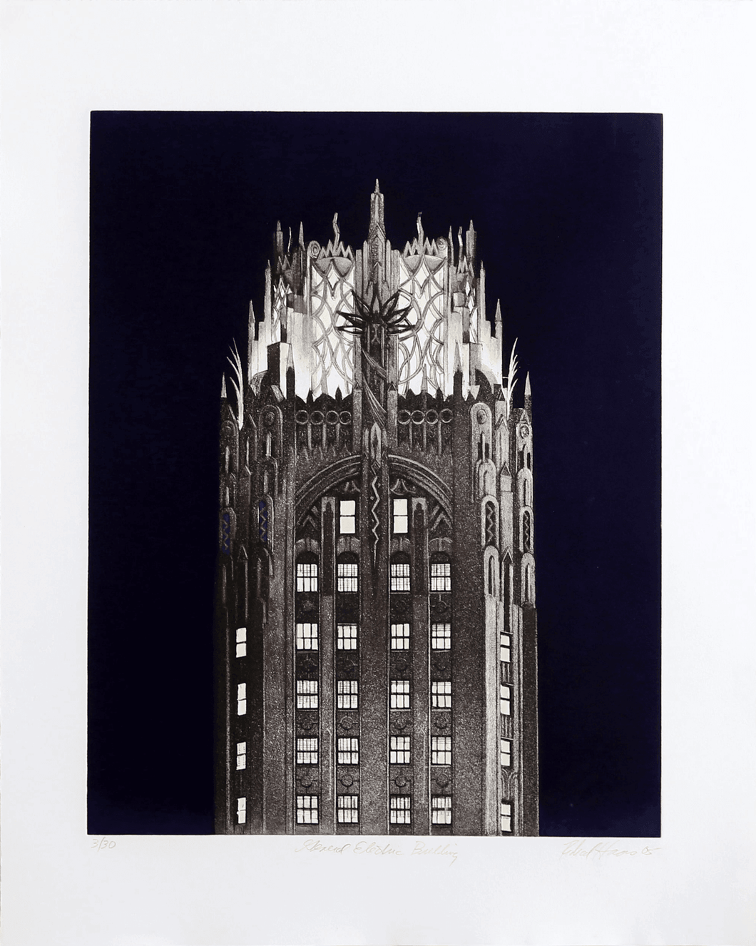 General Electric Building Etching | Richard Haas,{{product.type}}