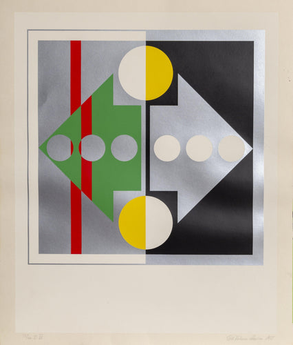 Geometric Abstraction Screenprint | Unknown Artist,{{product.type}}