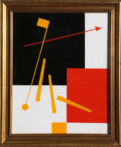 Geometric Space Abstract (After Kandinsky) Oil | Seymour Zayon,{{product.type}}