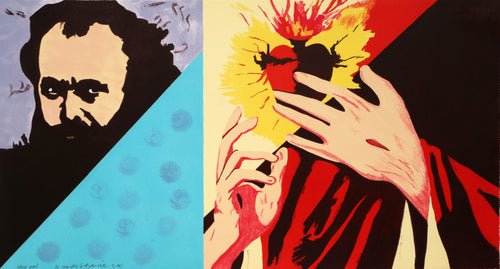 Geometry of Manet and the Sacred Heart Lithograph | Rupert García,{{product.type}}