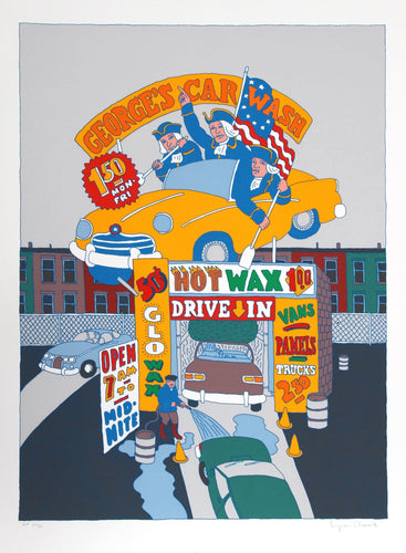 George's Car Wash Screenprint | Seymour Chwast,{{product.type}}