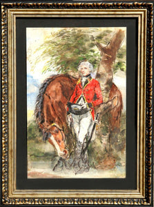 George Washington and Horse Watercolor | Marshall Goodman,{{product.type}}