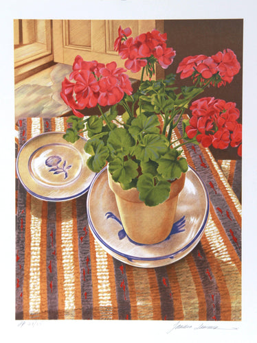 Geranium Lithograph | Sandra Lawrence,{{product.type}}