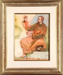 Gesturing Man and Hidden Head Watercolor | Miguel Condé,{{product.type}}