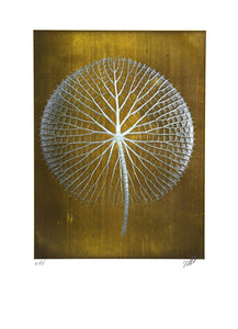 Giant White Amazon Waterlily on Gold Color | Jonathan Singer,{{product.type}}