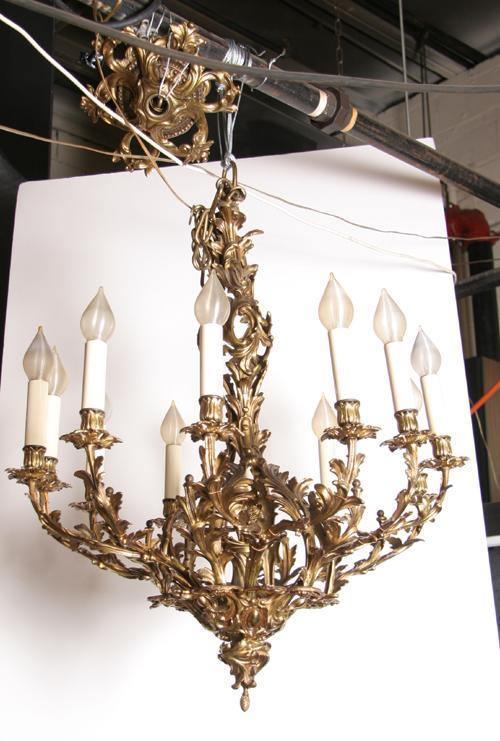 Gilt Bronze Twelve-Arm Chandelier Lighting | Antiques,{{product.type}}