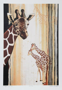 Giraffe composition Lithograph | Caroline Schultz,{{product.type}}