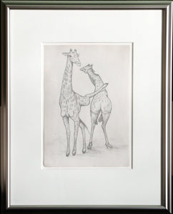 Giraffe Kicking Giraffe Pencil | Michelle Rollman,{{product.type}}