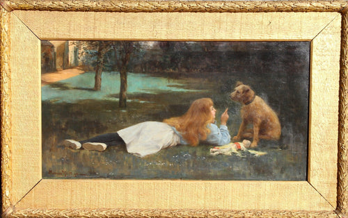Girl and her Dog Oil | Florence White,{{product.type}}