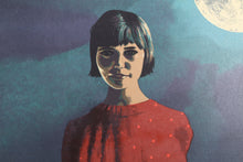 Girl and the Moon Screenprint | Bertha Vincent Walls,{{product.type}}