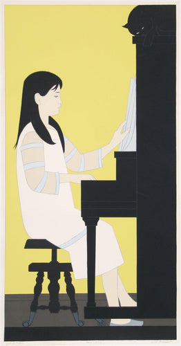 Girl at Piano Screenprint | Will Barnet,{{product.type}}
