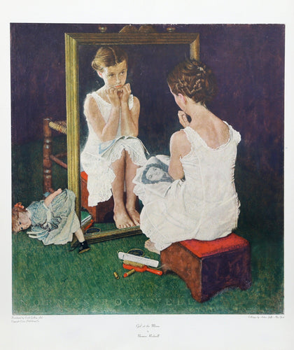 Girl at the Mirror Poster | Norman Rockwell,{{product.type}}