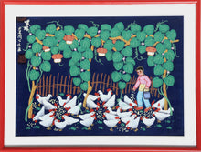 Girl Feeding Chicken Gouache | Unknown, Chinese,{{product.type}}