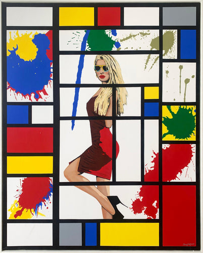 Girl in Red Dress Acrylic | Sherry Wolf,{{product.type}}