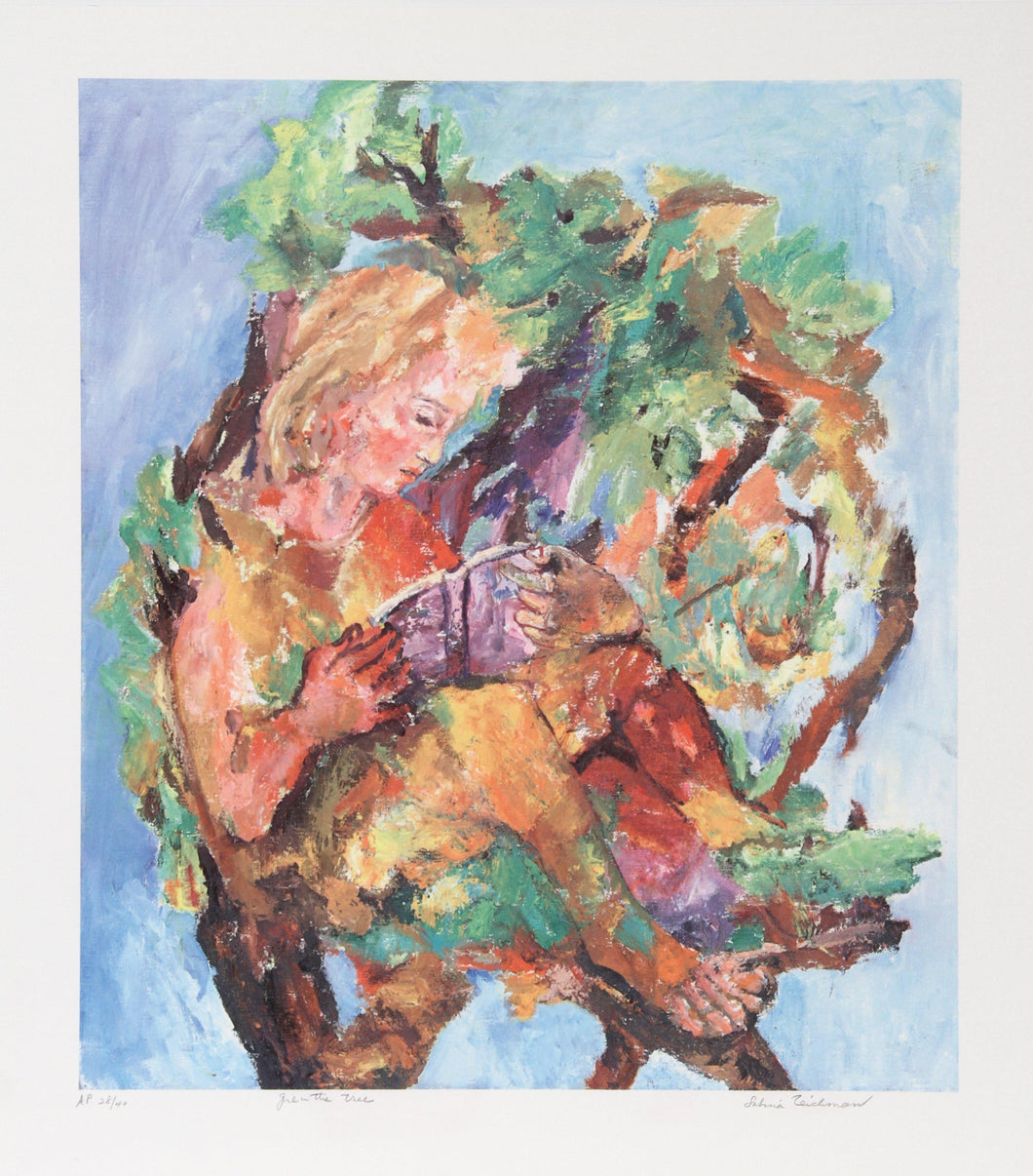 Girl in the Tree Lithograph | Sabina Teichman,{{product.type}}