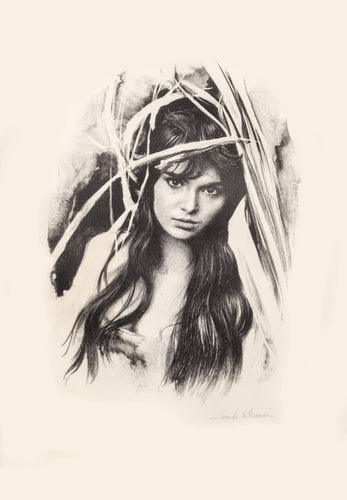 Girl in the Wood lithograph | Sandu Liberman,{{product.type}}