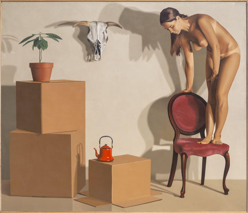 Girl on a Chair Oil | Bill Wiman,{{product.type}}