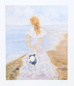 Girl on Beach Lithograph | Suzanne Pascal,{{product.type}}