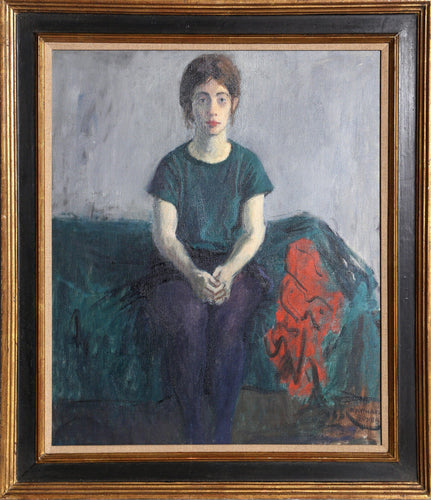 Girl on Bed Oil | Raphael Soyer,{{product.type}}