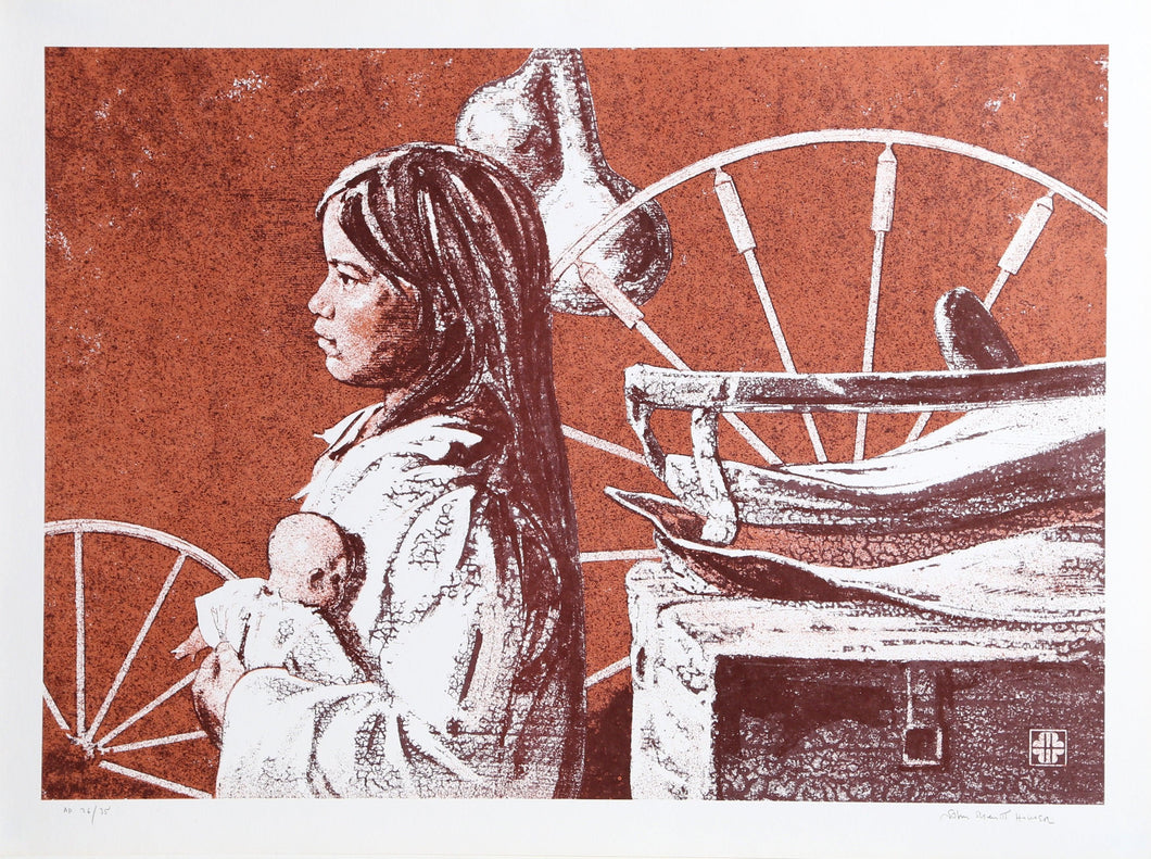 Girl with Doll Lithograph | John Sherrill Houser,{{product.type}}