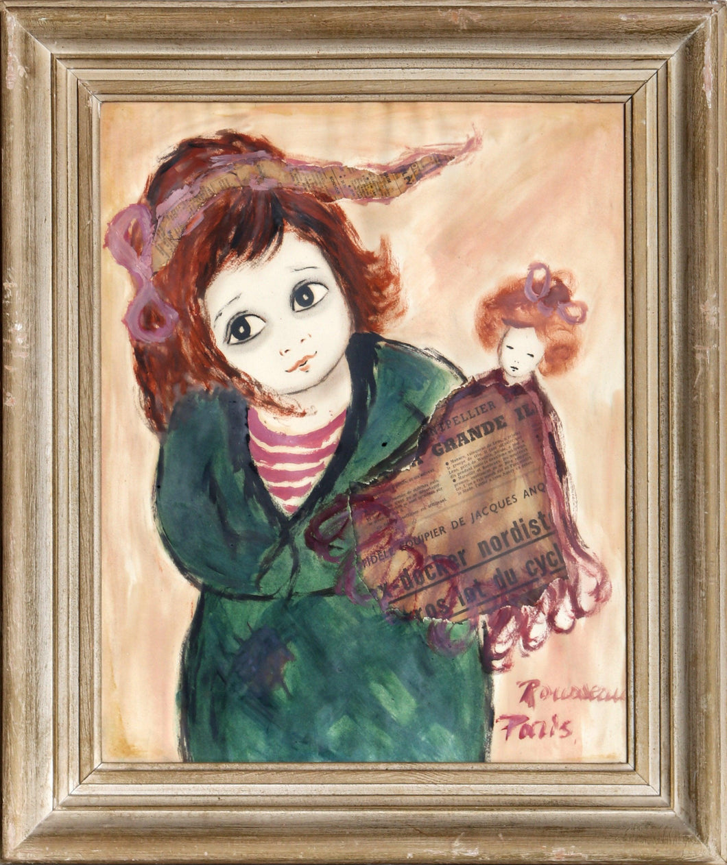 Girl with Doll Mixed Media | Rousseau,{{product.type}}