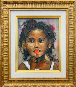 Girl with Lollipop Acrylic | Carel Blain,{{product.type}}